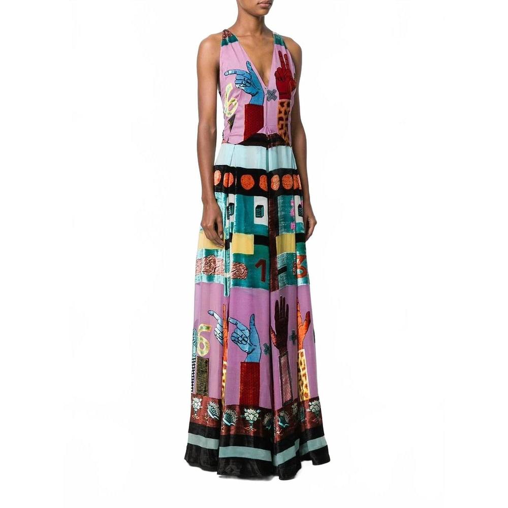 NEW VALENTINO counting gown in multi - Picture 3 of 4